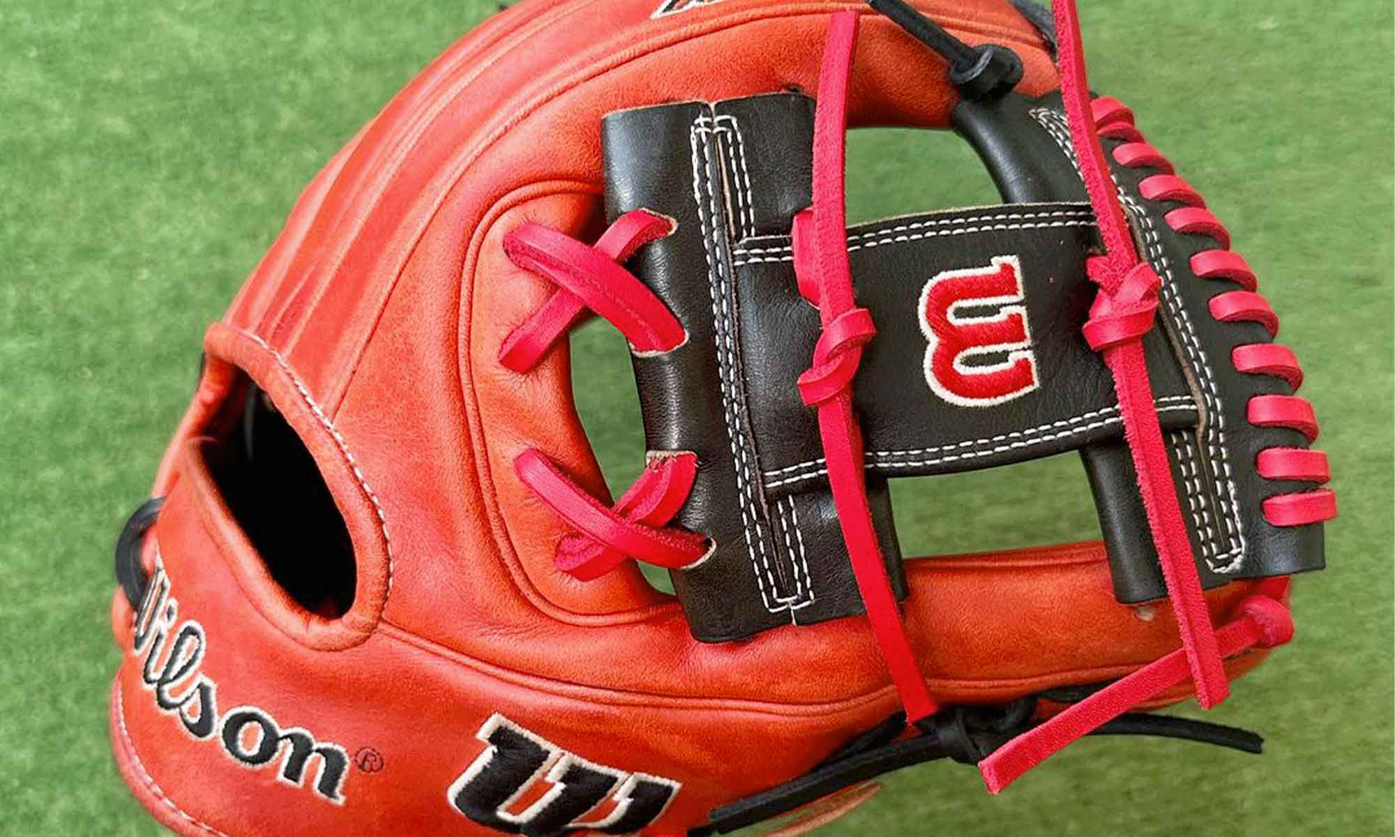 All red best sale baseball glove